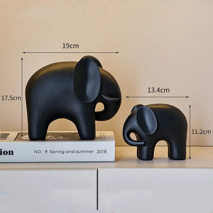 Nordic Style Elephant Resin Statue