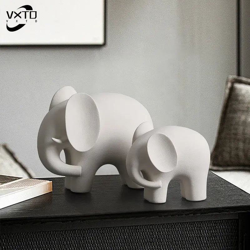 Nordic Style Elephant Resin Statue