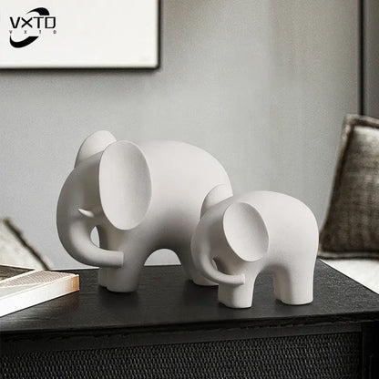 Nordic Style Elephant Resin Statue